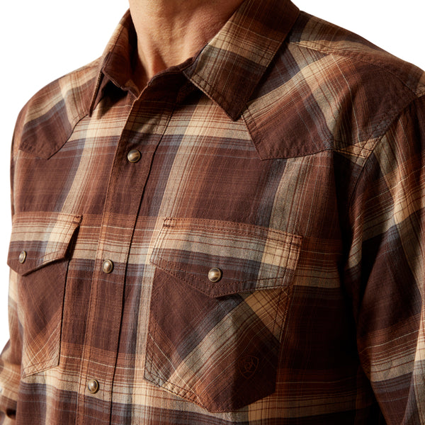 Men's Ariat Hodges Retro Fit Shirt - Brown