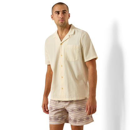 Ariat Men's Retro Camp Classic Fit Short Sleeve Shirt - Beige