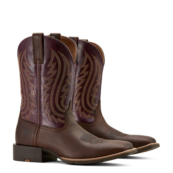 Ariat Men's Sport Big Country Square Toe Western Boot - Barley Brown