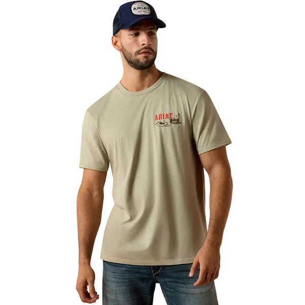 Ariat Men's Whiskey Uno T-Shirt - Light Green