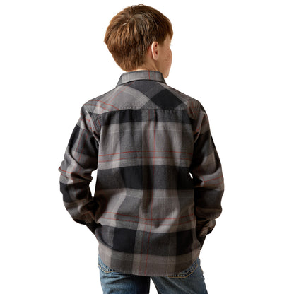 Boy's Ariat Hernandez Retro Classic Fit Shirt - Dark Grey