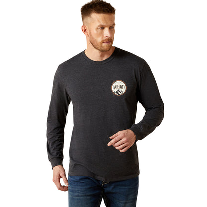 Ariat Men’s Circle A Long Sleeve Charcoal T-Shirt