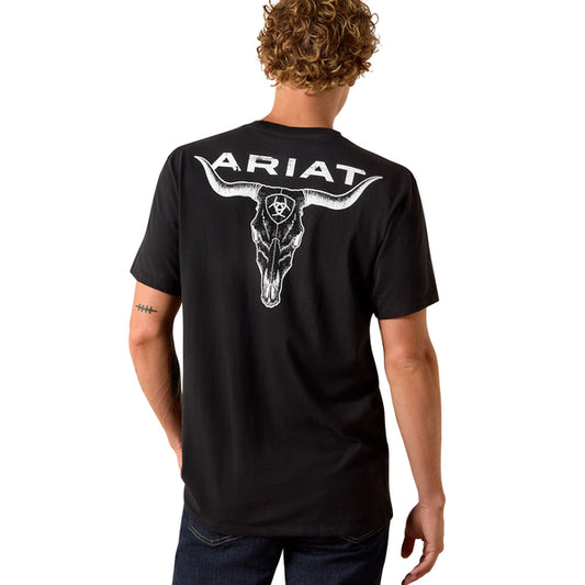 Ariat Men's Stipple Steer Short Sleeve T-shirt - Black