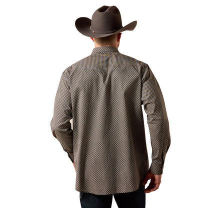 Ariat Men's Frey Snap Button Long Sleeve Geo Print - Black