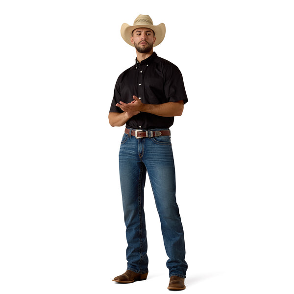 Ariat Men's Lightweight Twill Classic Fit Short Sleeve Shirt - Black