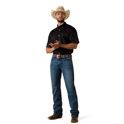 Ariat Men's Lightweight Twill Classic Fit Short Sleeve Shirt - Black