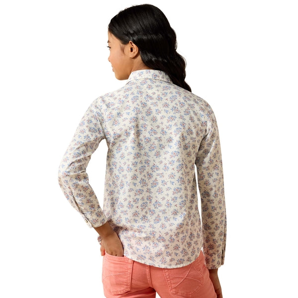Girl's Ariat Star Dust Button Down Shirt - Floral Print