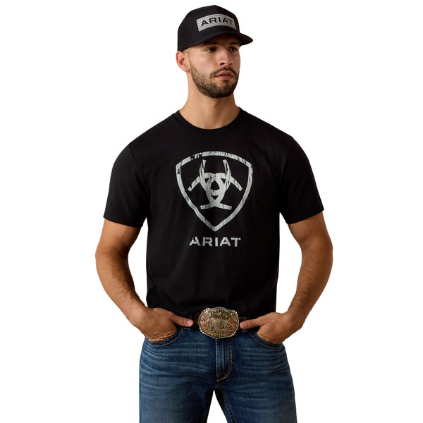 Ariat Men's Barn Shield Short Sleeve T-Shirt - Black