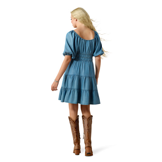 Ariat Women’s Juliet Puff Sleeve Dress - Light Wash
