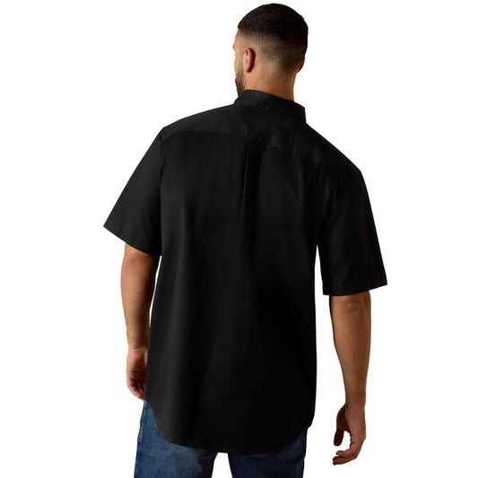Ariat Men's Lightweight Twill Classic Fit Short Sleeve Shirt - Black