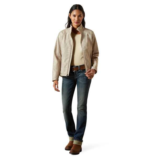 Ariat Women's Logo Southwest Cross Stitch Softshell Print Jacket