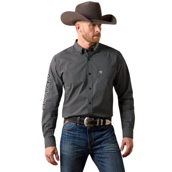 Ariat Men's Team Dariel Long Sleeve Button Down Shirt- Black